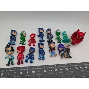 PJ Masks Action Figure Lot Catboy Gekko Owlette Romeo Kevin Luna Wolfy Lot